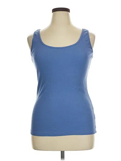 Pre-owned Assorted Brands Tank Top Blue Strapless Neckline Tops