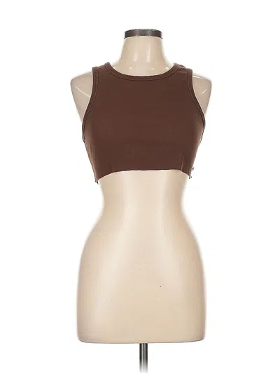 Pre-owned Assorted Brands Tank Top Brown Halter Neckline Tops