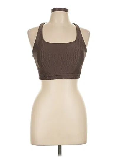 Pre-owned Assorted Brands Tank Top Brown Halter Neckline Tops