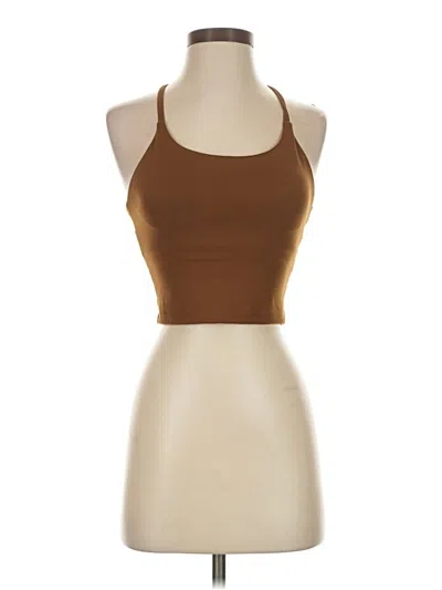 Pre-owned Assorted Brands Tank Top Brown Halter Neckline Tops
