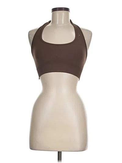 Pre-owned Assorted Brands Tank Top Brown Halter Neckline Tops