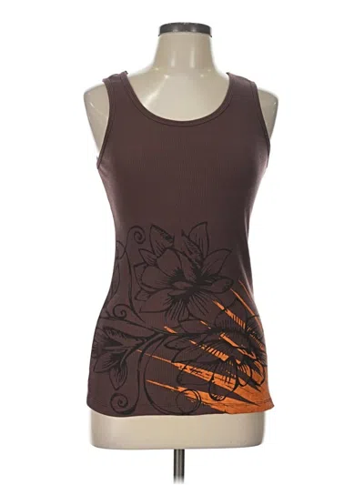 Pre-owned Assorted Brands Tank Top Brown Halter Neckline Tops