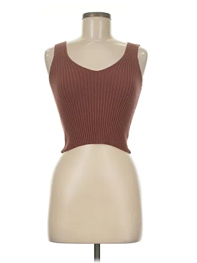 Assorted Brands Tank Top Brown Strapless Neckline Tops