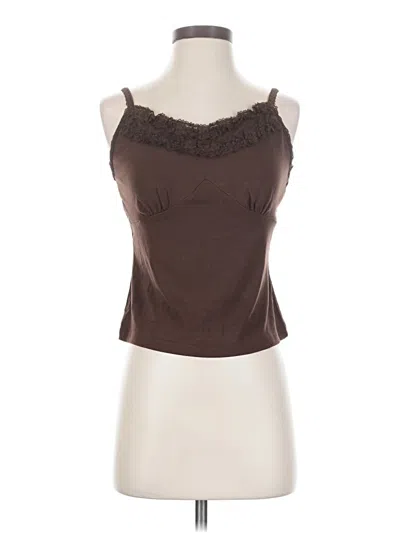 Pre-owned Assorted Brands Tank Top Brown Strapless Neckline Tops