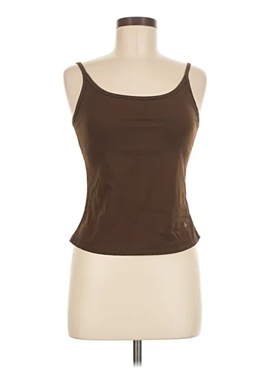 Pre-owned Assorted Brands Tank Top Brown Strapless Neckline Tops