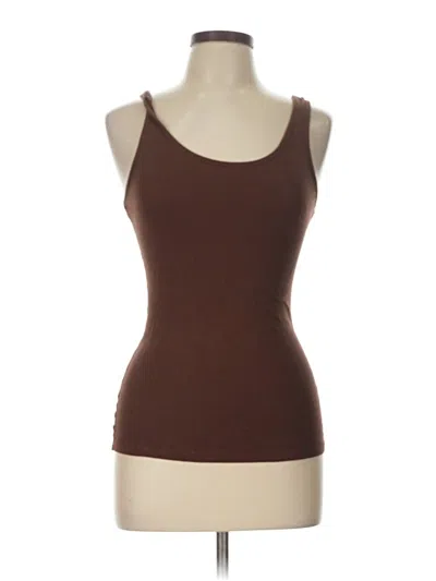 Pre-owned Assorted Brands Tank Top Brown Strapless Neckline Tops