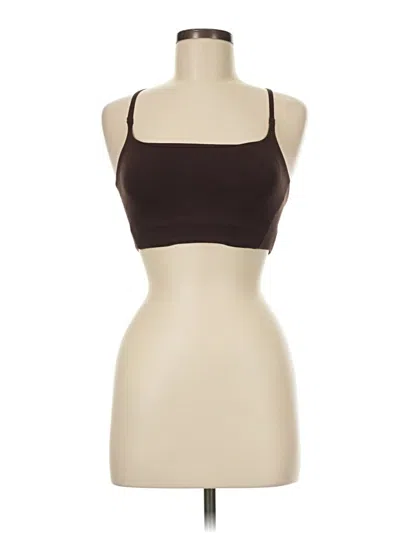 Pre-owned Assorted Brands Tank Top Brown Strapless Neckline Tops
