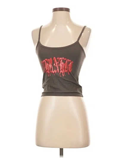 Pre-owned Assorted Brands Tank Top Brown Strapless Neckline Tops
