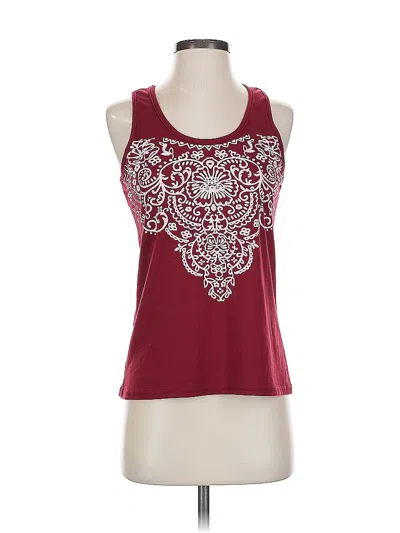 Pre-owned Assorted Brands Tank Top Burgundy Halter Neckline Tops