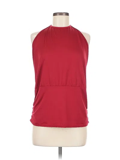 Pre-owned Assorted Brands Tank Top Burgundy Halter Neckline Tops