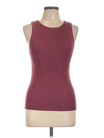 Pre-owned Assorted Brands Tank Top Burgundy Halter Neckline Tops