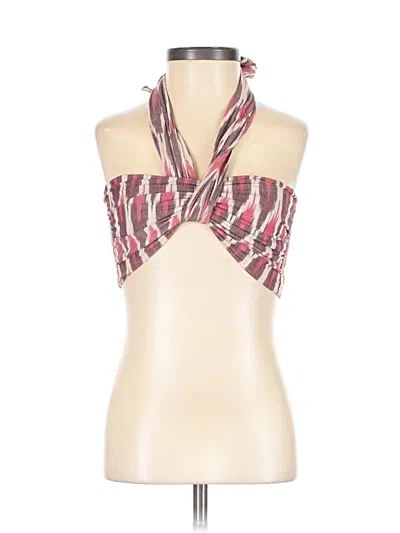 Pre-owned Assorted Brands Tank Top Burgundy Halter Neckline Tops