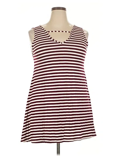 Pre-owned Assorted Brands Tank Top Burgundy Halter Neckline Tops