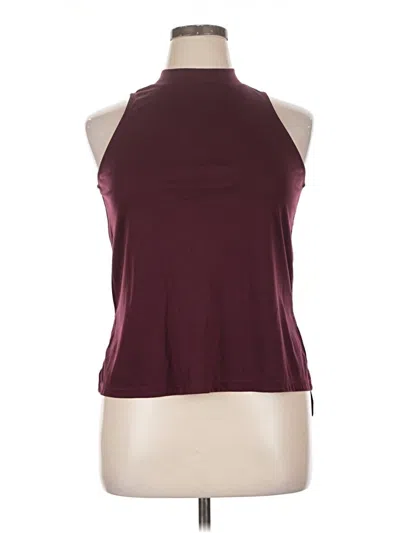 Pre-owned Assorted Brands Tank Top Burgundy Halter Neckline Tops
