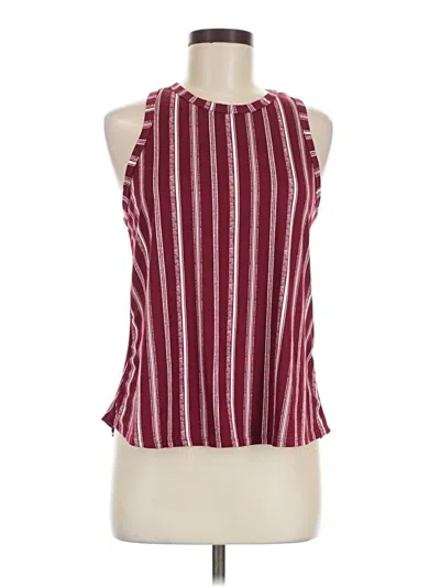 Pre-owned Assorted Brands Tank Top Burgundy Halter Neckline Tops