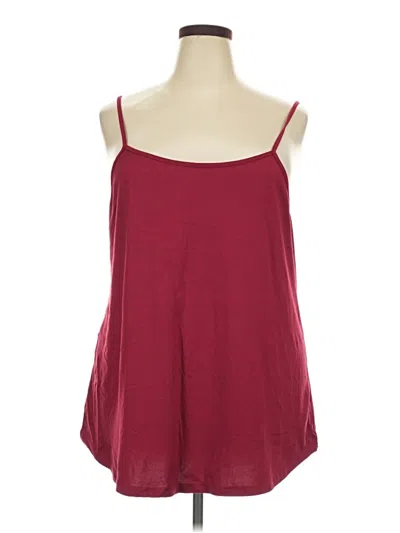 Pre-owned Assorted Brands Tank Top Burgundy Halter Neckline Tops