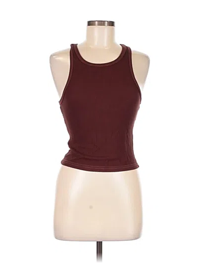 Pre-owned Assorted Brands Tank Top Burgundy Halter Neckline Tops