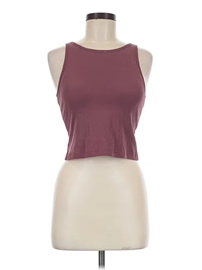 Pre-owned Assorted Brands Tank Top Burgundy Halter Neckline Tops