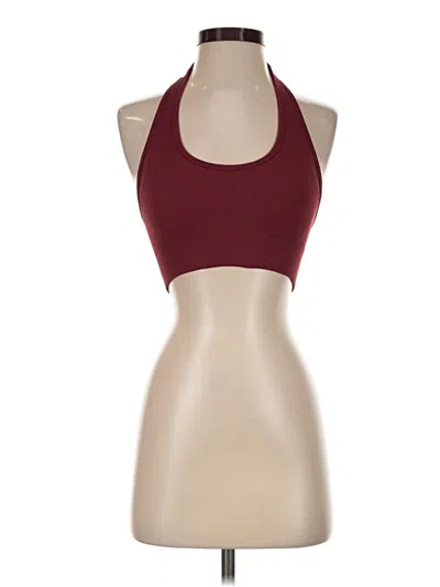 Pre-owned Assorted Brands Tank Top Burgundy Halter Neckline Tops