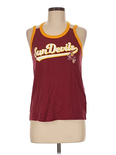 Pre-owned Assorted Brands Tank Top Burgundy Halter Neckline Tops