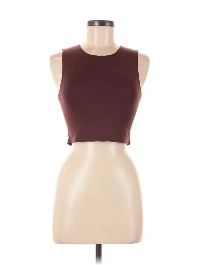 Pre-owned Assorted Brands Tank Top Burgundy Strapless Neckline Tops