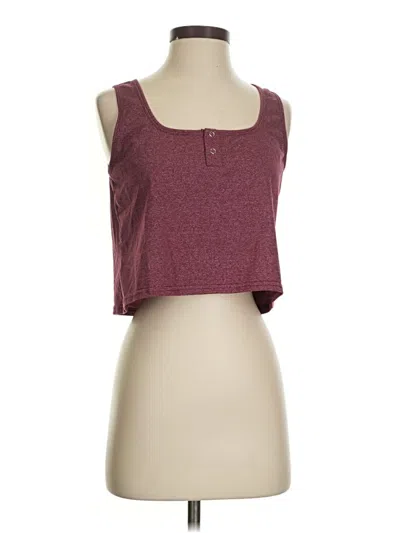 Pre-owned Assorted Brands Tank Top Burgundy Strapless Neckline Tops