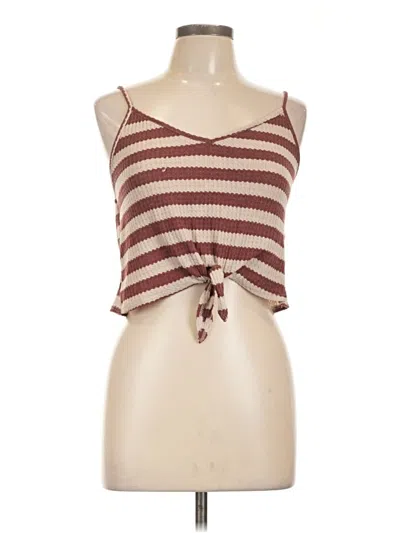 Pre-owned Assorted Brands Tank Top Burgundy Strapless Neckline Tops