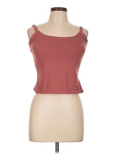Pre-owned Assorted Brands Tank Top Burgundy Strapless Neckline Tops