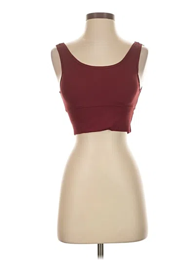 Pre-owned Assorted Brands Tank Top Burgundy Strapless Neckline Tops