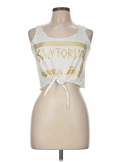 Pre-owned Assorted Brands Tank Top Gold Halter Neckline Tops