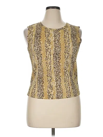 Pre-owned Assorted Brands Tank Top Gold Halter Neckline Tops
