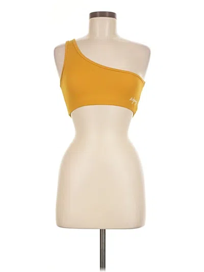 Pre-owned Assorted Brands Tank Top Gold One Shoulder Neckline Tops