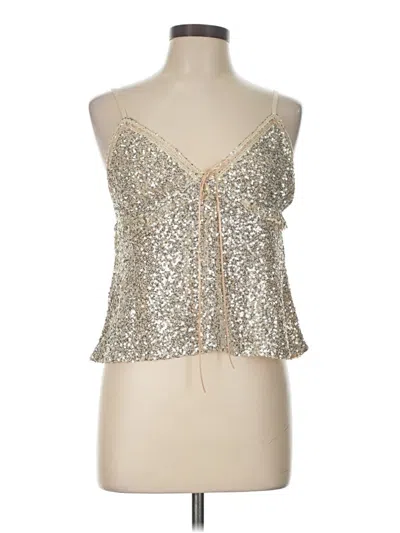 Assorted Brands Tank Top Gold Plunge Neckline Tops