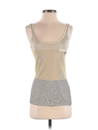 Pre-owned Assorted Brands Tank Top Gold Strapless Neckline Tops