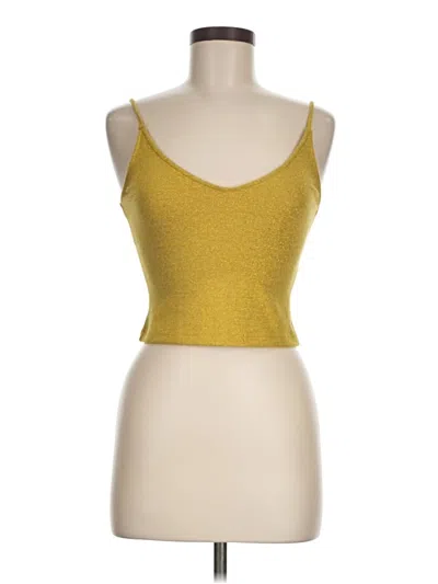 Pre-owned Assorted Brands Tank Top Gold Strapless Neckline Tops