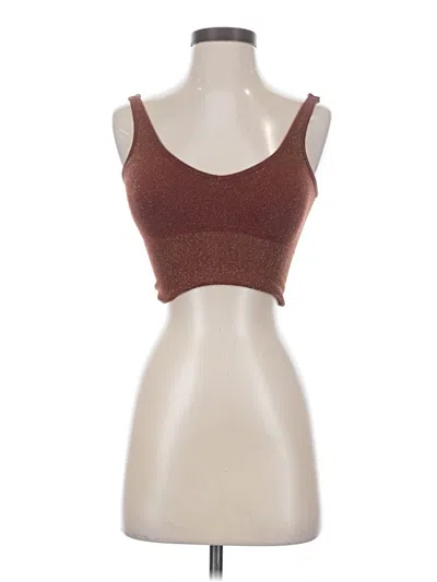 Pre-owned Assorted Brands Tank Top Gold Strapless Neckline Tops