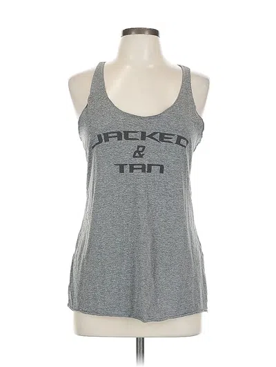 Pre-owned Assorted Brands Tank Top Gray Halter Neckline Tops
