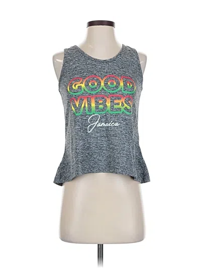 Pre-owned Assorted Brands Tank Top Gray Halter Neckline Tops