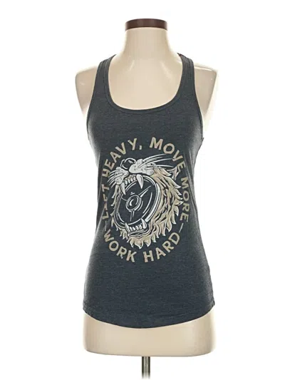 Pre-owned Assorted Brands Tank Top Gray Halter Neckline Tops
