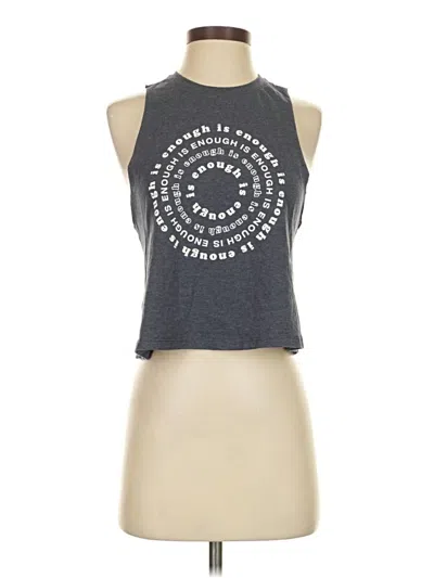 Pre-owned Assorted Brands Tank Top Gray Halter Neckline Tops