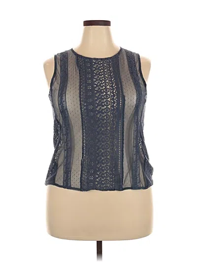 Pre-owned Assorted Brands Tank Top Gray Halter Neckline Tops