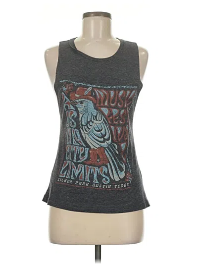 Pre-owned Assorted Brands Tank Top Gray Halter Neckline Tops