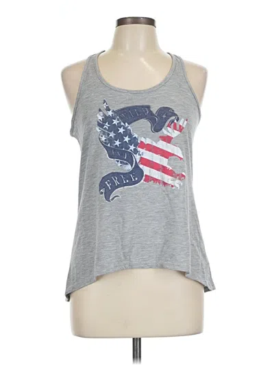 Pre-owned Assorted Brands Tank Top Gray Halter Neckline Tops