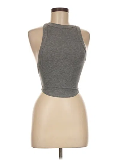 Pre-owned Assorted Brands Tank Top Gray Halter Neckline Tops
