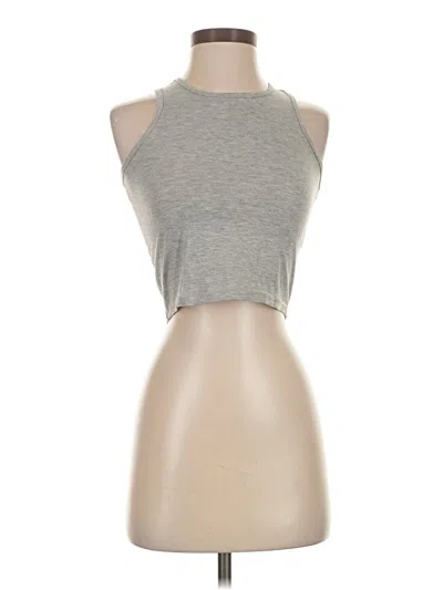 Pre-owned Assorted Brands Tank Top Gray Halter Neckline Tops