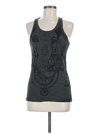 Pre-owned Assorted Brands Tank Top Gray Halter Neckline Tops