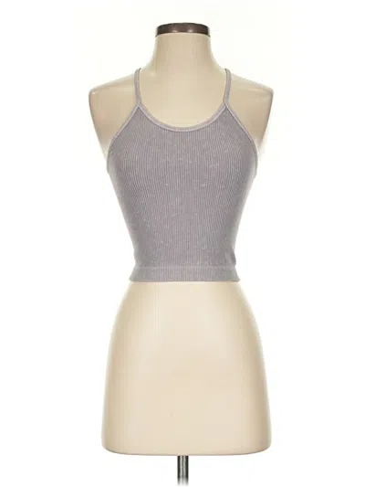 Pre-owned Assorted Brands Tank Top Gray Halter Neckline Tops