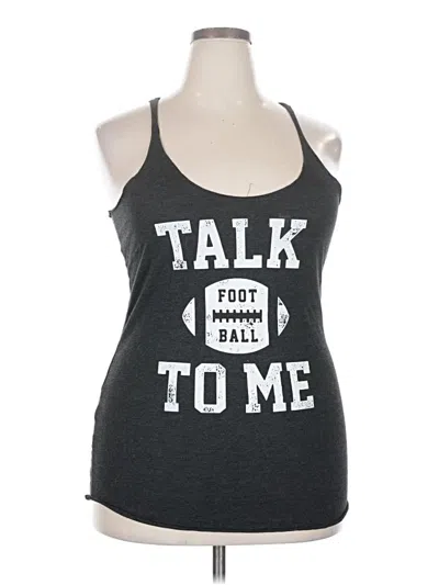 Pre-owned Assorted Brands Tank Top Gray Halter Neckline Tops