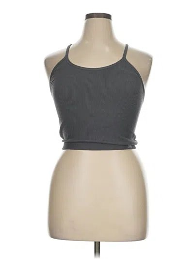 Pre-owned Assorted Brands Tank Top Gray Halter Neckline Tops