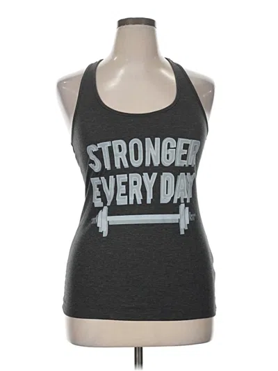 Pre-owned Assorted Brands Tank Top Gray Halter Neckline Tops